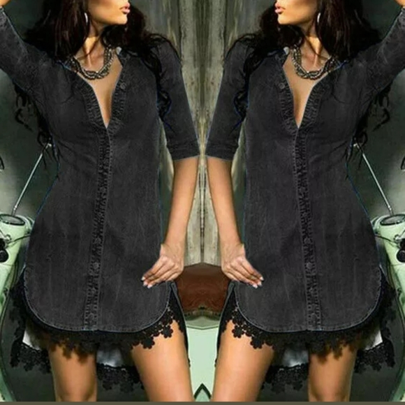 NANCY'S BOUTIQUE Dresses & Skirts - Denim Shirt Dress